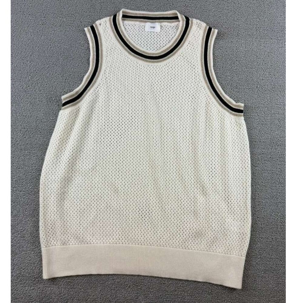 An’ge Mesh Tank Top‎ Lazumba Women Small Trim Sleeveless Preppy